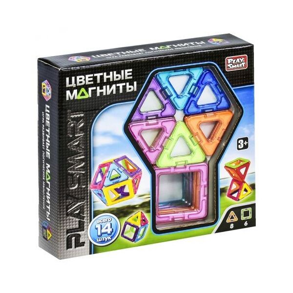 

Магнитный конструктор "Цветные магниты" (14 деталей) 2425