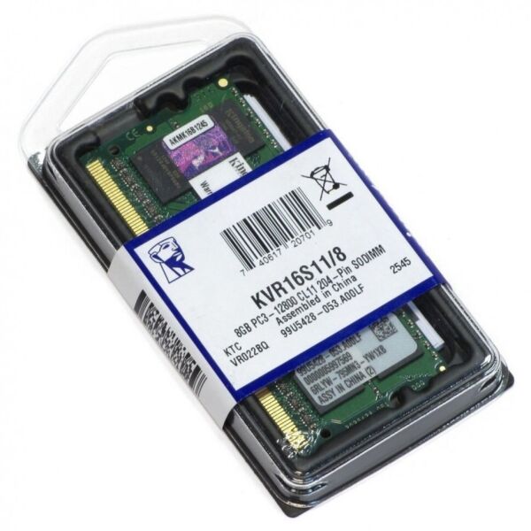 

Оперативная память Kingston SODIMM DDR3-1600 8192MB PC3-12800 (KVR16S11/8)