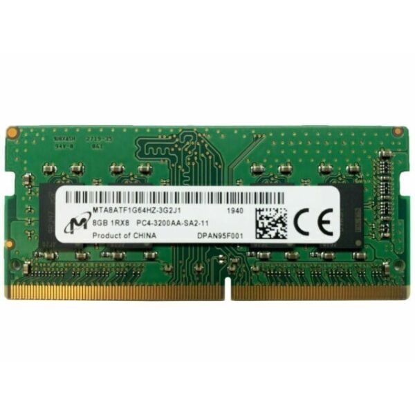 

Оперативная память Micron 8 GB SO-DIMM DDR4 3200 MHz (MTA8ATF1G64HZ-3G2J1)