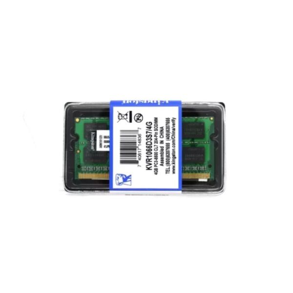 

Оперативная память Kingston SODIMM DDR3-1066 4096MB PC3-8500 (KVR1066D3S7/4G)