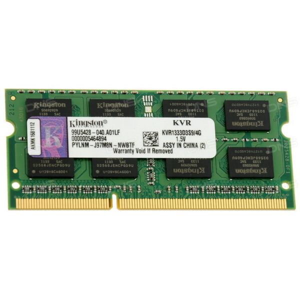 

Оперативная память Kingston SODIMM DDR3-1333 4096MB PC3-10600 (KVR1333D3S9/4G)