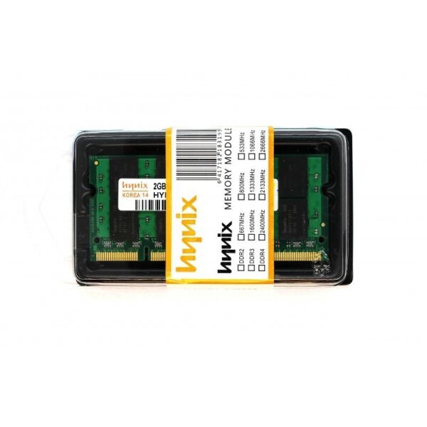 

Оперативная память Hynix SODIMM DDR2-800 2048MB (HYMP125S64CP8-S6)