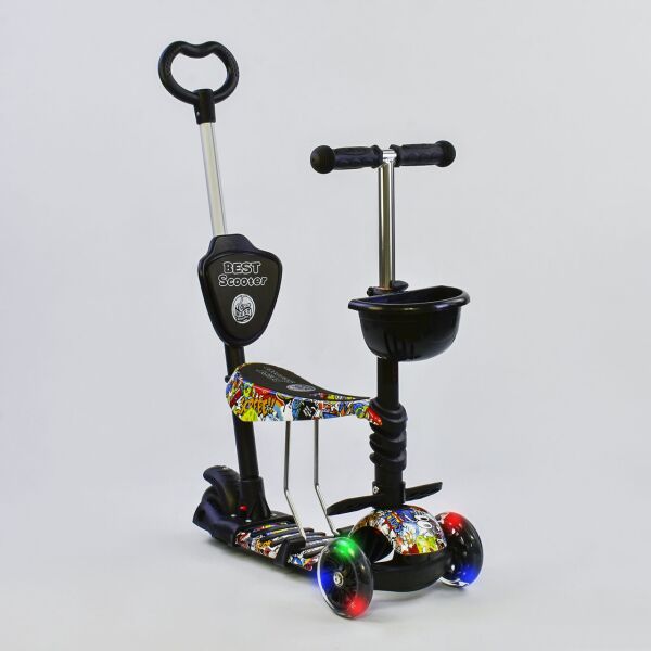 

Самокат BEST SCOOTER 34760 5в1 черный (колеса светятся)
