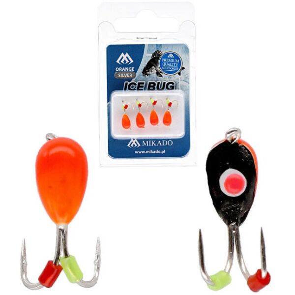 

Мормышка рыболовная Mikado Ice Bug 4 мм 0.85 г 4 шт Orange/Вlack
