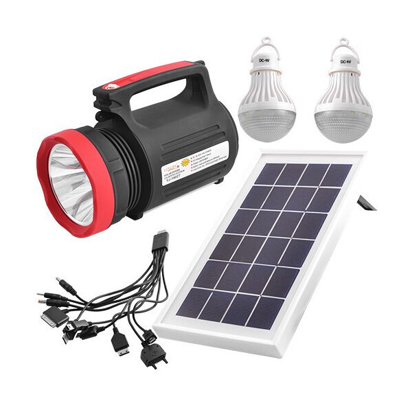 

Многофункциональный фонарь | прожектор Yajia YJ-1902T с USB повербанком, 3 лампочками и солнечной панелью