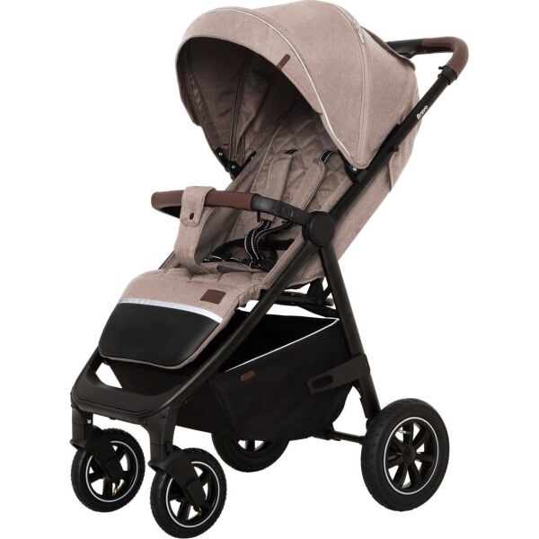 

Коляска детская прогулочная надувные колеса CARRELLO Bravo CRL-5512 Linen Beige