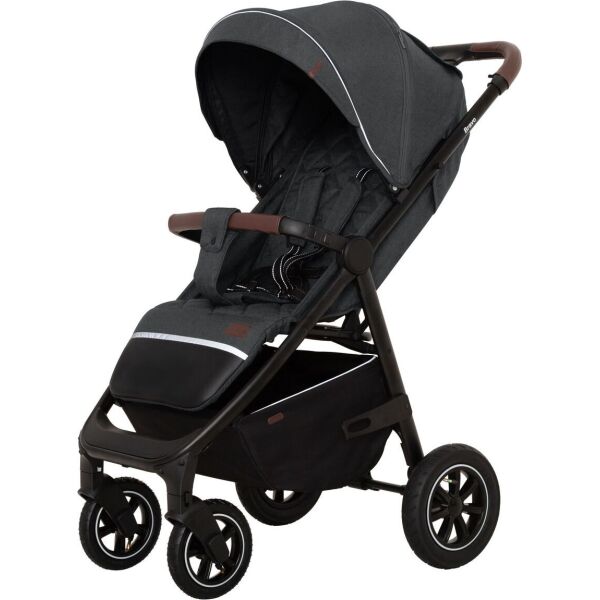 

Коляска детская прогулочная надувные колеса CARRELLO Bravo CRL-5512 Serious Grey