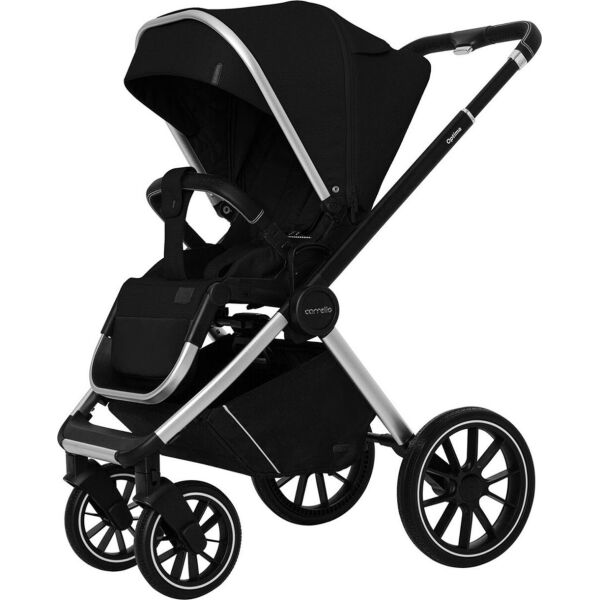 

Коляска детская универсальная CARRELLO Optima CRL-6503 (2in1) Leather Black в льне