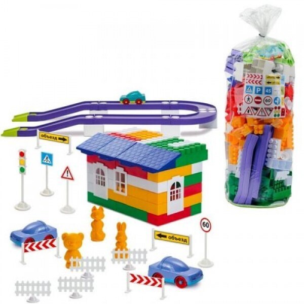 

Конструктор пластиковый №6 250 деталей Colorplast (1-055)