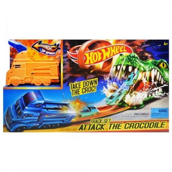 

Трек с запуском машинкой и головой монстра Hot Wheel Крокодил (3078)