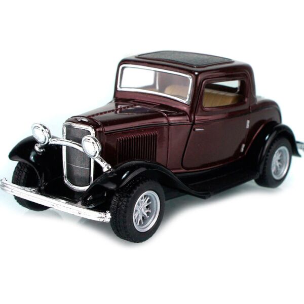 

Игрушечная машинка FORD 3-Window KT5332 масштаб 1:34 (Бордовый)