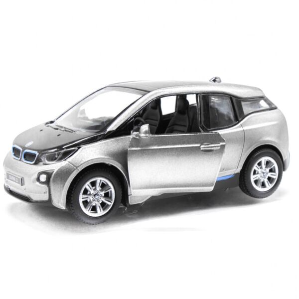 

Коллекционный игрушечный электромобиль BMW i3 KT5380W инерционный (Серебристый)