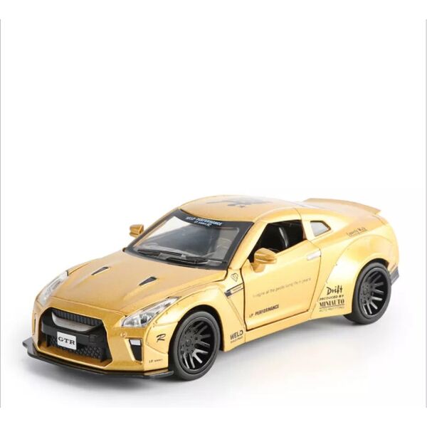 

Игрушечная машина Nissan GTR 7862 металлическая со звуковыми эффектами (Золотой)