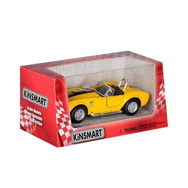 

Детская коллекционная машинка SHELBY COBRA KT5322W инерционная (Жёлтый)