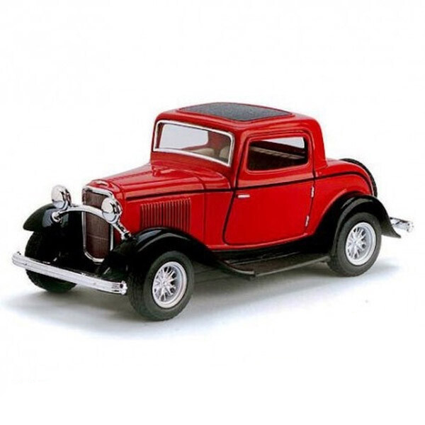 

Игрушечная машинка FORD 3-Window KT5332 масштаб 1:34 (Красный)