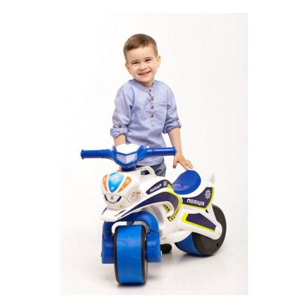 

Беговел Active Baby Police Бело-синий
