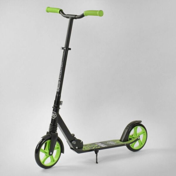 

Детский двухколесный самокат Best Scooter "WOLF" 21478 Черный с зеленым