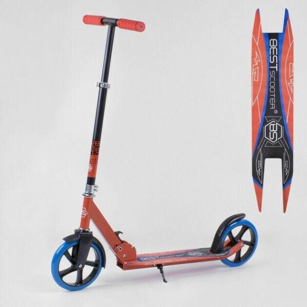

Двухколесный складной самокат Best Scooter 72672, с регулируемым рулем, PU колесами и задним тормозом, красный