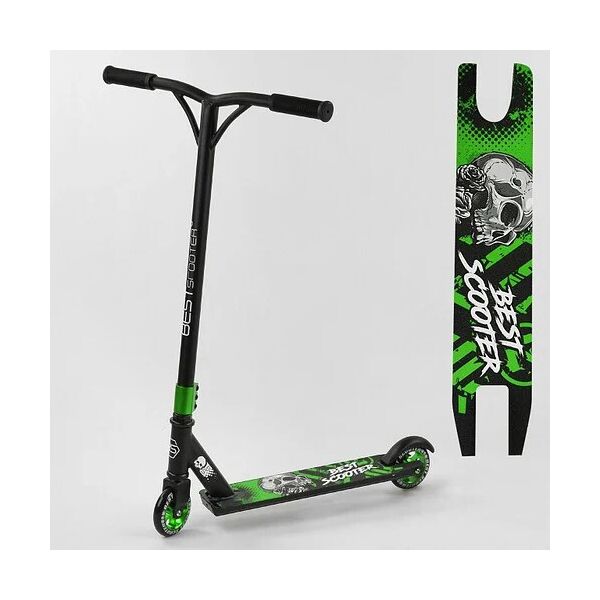 

Самокат трюковой Best Scooter 88311 алюминиевый диск и дека Зелёный