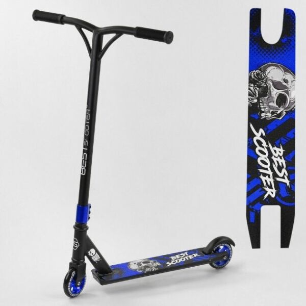 

Самокат трюковой Best Scooter 67531 алюминиевый диск и дека Синий