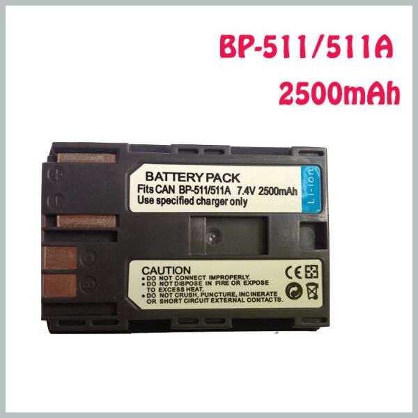 

Аккумулятор для фотоаппаратов и видеокамер CANON - BP-511a (аналог) - 2500 ma