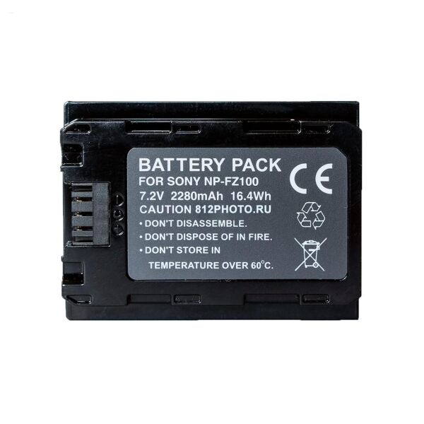 

Аккумулятор NP-FZ ak100 - (аналог) - 2280 ma для фотоаппаратов SONY A7 III, A7R III, A9