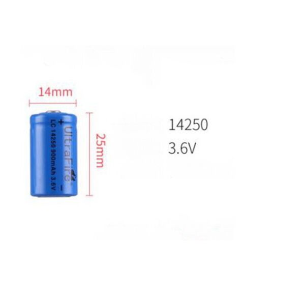 

Аккумулятор 14250 - 900mAh 3.6V Ultrafire (цена за 1 штуку)