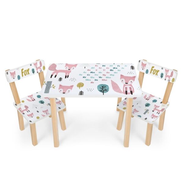 

Столик с 2-мя стульчиками Bambi Fox 501-119(UA) White / Pink (501-119(UA))