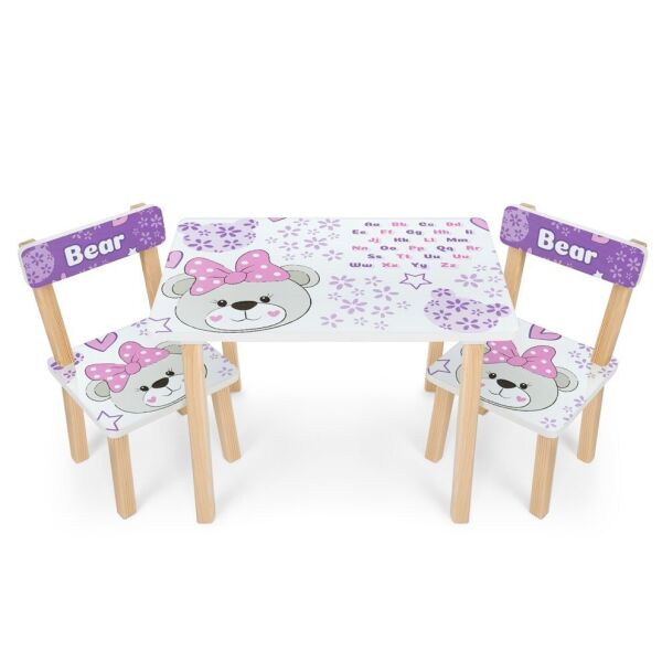

Столик с 2-мя стульчиками Bambi Bear 501-120(EN) White / Purple (501-120(EN))