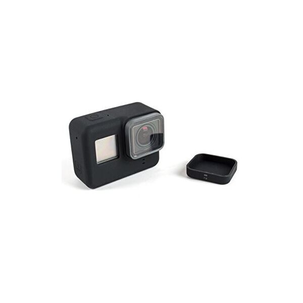 

Силиконовый чехол, футляр с крышкой на объектив для экшн камер GoPro Hero 5, 6, 7 - черный (код № XTGP347)