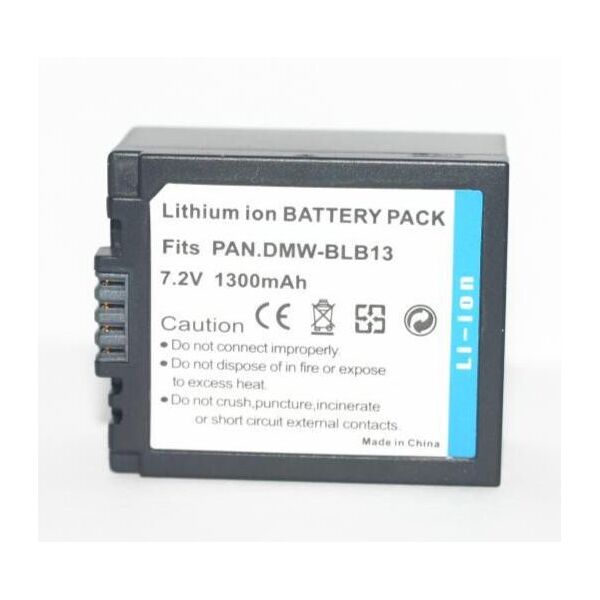 

Аккумулятор DMW-BLB13 (аналог DMW-BLB13E, DMW-BLB13PP, DMW-BLB13GK) для фотоаппаратов Panasonic - 1300 ma