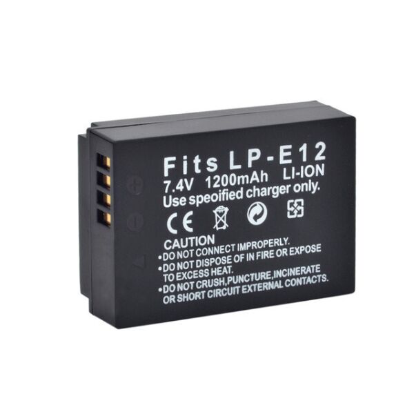 

Аккумулятор для фотоаппаратов CANON EOS M, M2, M3, M10, M50, M ak100, M200, ak100D - LP-E12 (аналог) - 1200 ma