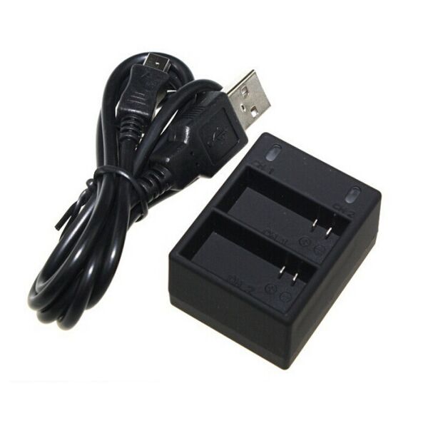 

Зарядное устройство для двух аккумуляторов GoPro Hero 3 (акб AHDBT-301, AHDBT-302, AHDBT-201 ) с USB кабелем