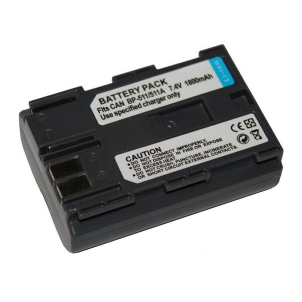 

Аккумулятор для фотоаппаратов и видеокамер CANON - BP-511a (аналог) - 1800 ma
