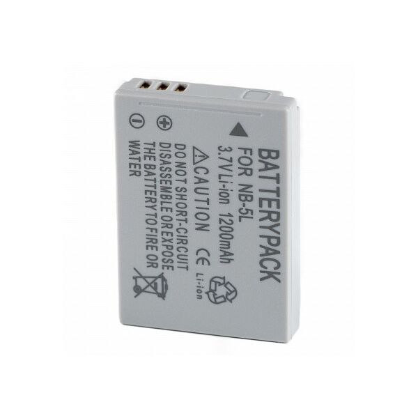 

Аккумулятор NB-5L (аналог) для фотоаппаратов CANON - 1200 ma