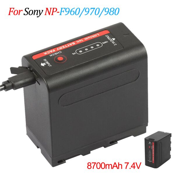 

Аккумулятор NP-F980 (NP-F970, NP-F960) с функцией Powerbank и USB для камер SONY и LED света (8700 ma)