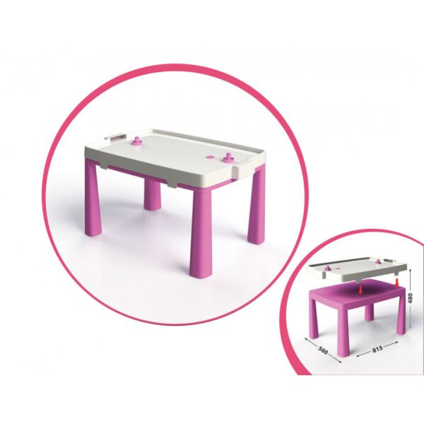 

Детский игровой стол с настольным хоккеем Doloni Toys 04580/1/2/3/4/5, 2в1 розовый