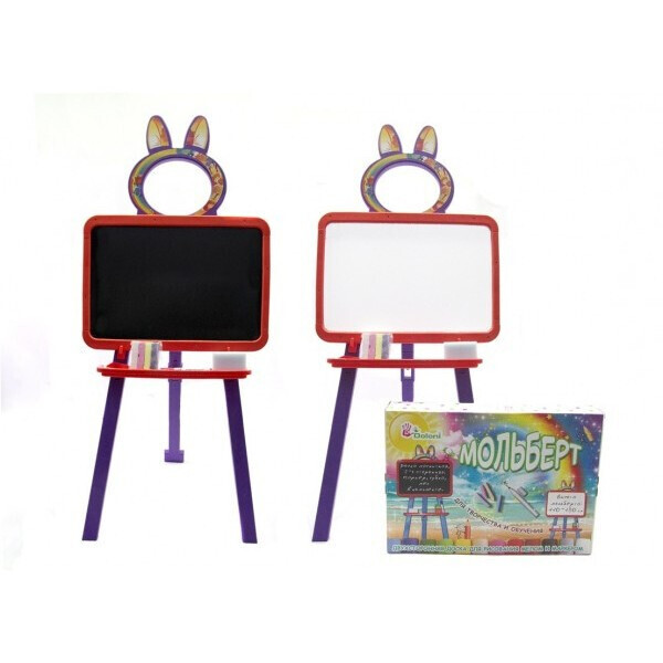 

Детская доска для рисования магнитная Doloni Toys 013777/5 оранжево-фиолетовый