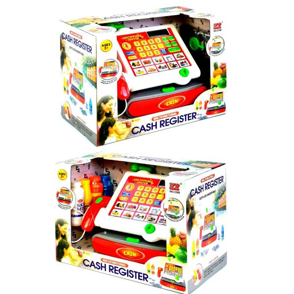 

Кассовый аппарат Kimi со световым и звуковым эффектом Сканер Бело-красный 6966576051775