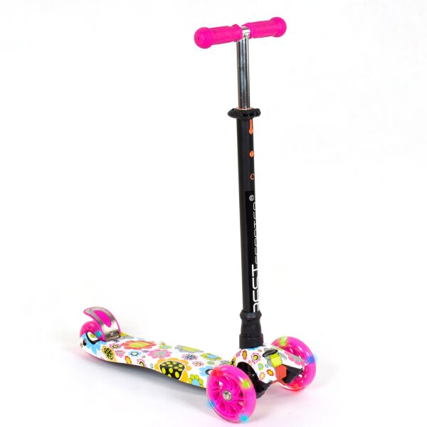 

Самокат Scooter со световым эффектом Бело-розовый 6900065246600