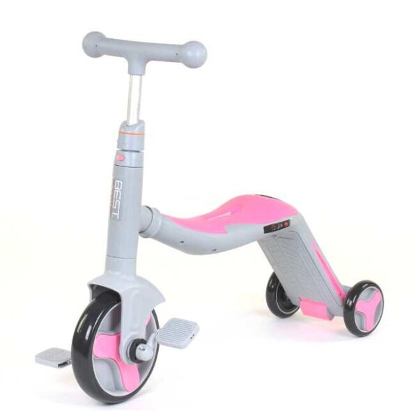 

Детский самокат-велосипед 3in1 Best Scooter Children Car с легкой трансформацией (розовый)
