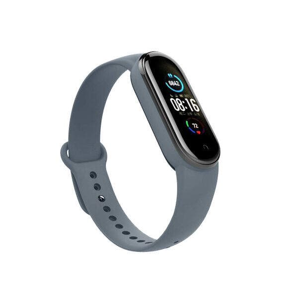 

Mi band 5 / 6 ремешок браслет силиконовый Grey