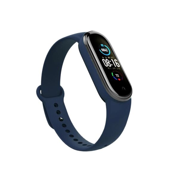 

Mi band 5 / 6 ремешок браслет силиконовый Dark-blue