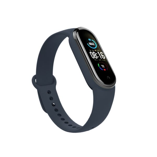

Mi band 5 / 6 ремешок браслет силиконовый Dark-grey