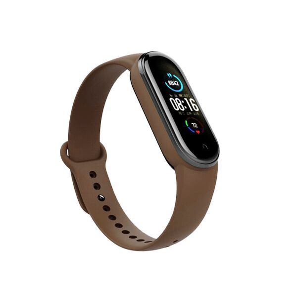 

Mi band 5 / 6 ремешок браслет силиконовый Brown