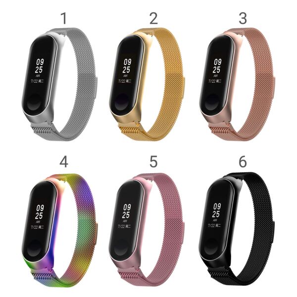 

Mi band 5 / 6 ремешок металлический миланская петля