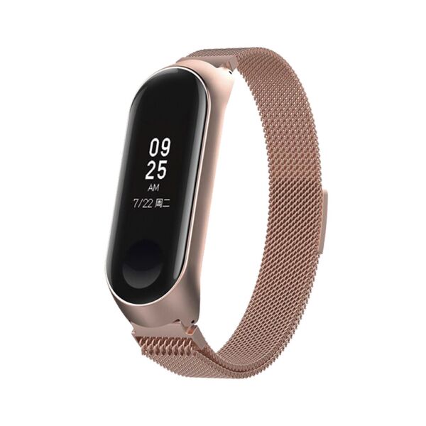 

Mi band 5 / 6 ремешок металлический миланская петля Rose-gold