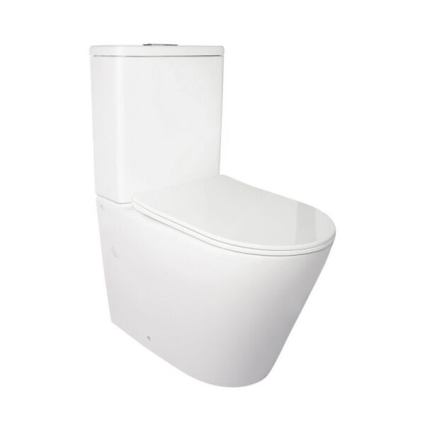 

Унитаз-компакт Qtap Stork безободковый с сидением Soft Close QT15222178W, Белый