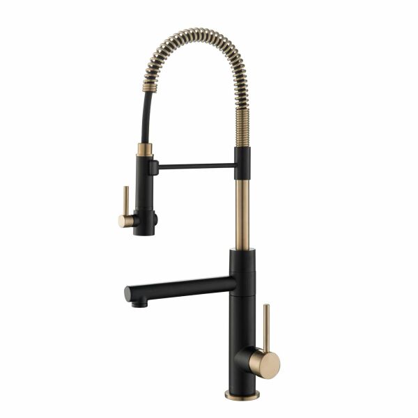 

Смеситель для кухни Kraus Artec Pro черный золото KPF-1603BGMB
