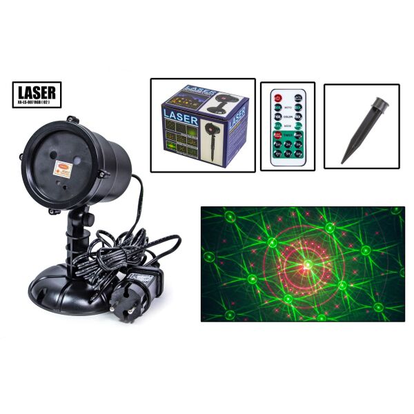 

Новогодний уличный лазерный проектор 2 цвета X-Laser XX-LS-807 RGB с ДУ